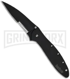 Kershaw Leek Assisted Opening Knife - Black Serr