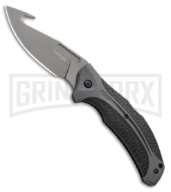Kershaw LoneRock Gut Hook Folding Knife - Gray Plain