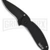 Kershaw Scallion Black Assisted Opening Knife - Black Plain